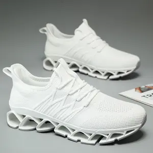 Men's Running Shoes Blade Tennis Walking Fashion Sneakers Breathable NonSlip Gym Sports Work Trainers,Knitted Mesh Breathable AndComfortable Platform Sneakers Runner Training Footwear Boy Athletic Closed Casual