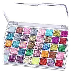 40 Colors Face Glitter, Face Paint Glitter Gel - Face Glitter for Women Girls Kids, No Glue Needed, Multi-Purpose Glitter Makeup for Hair Face Body Halloween Rave Carnival