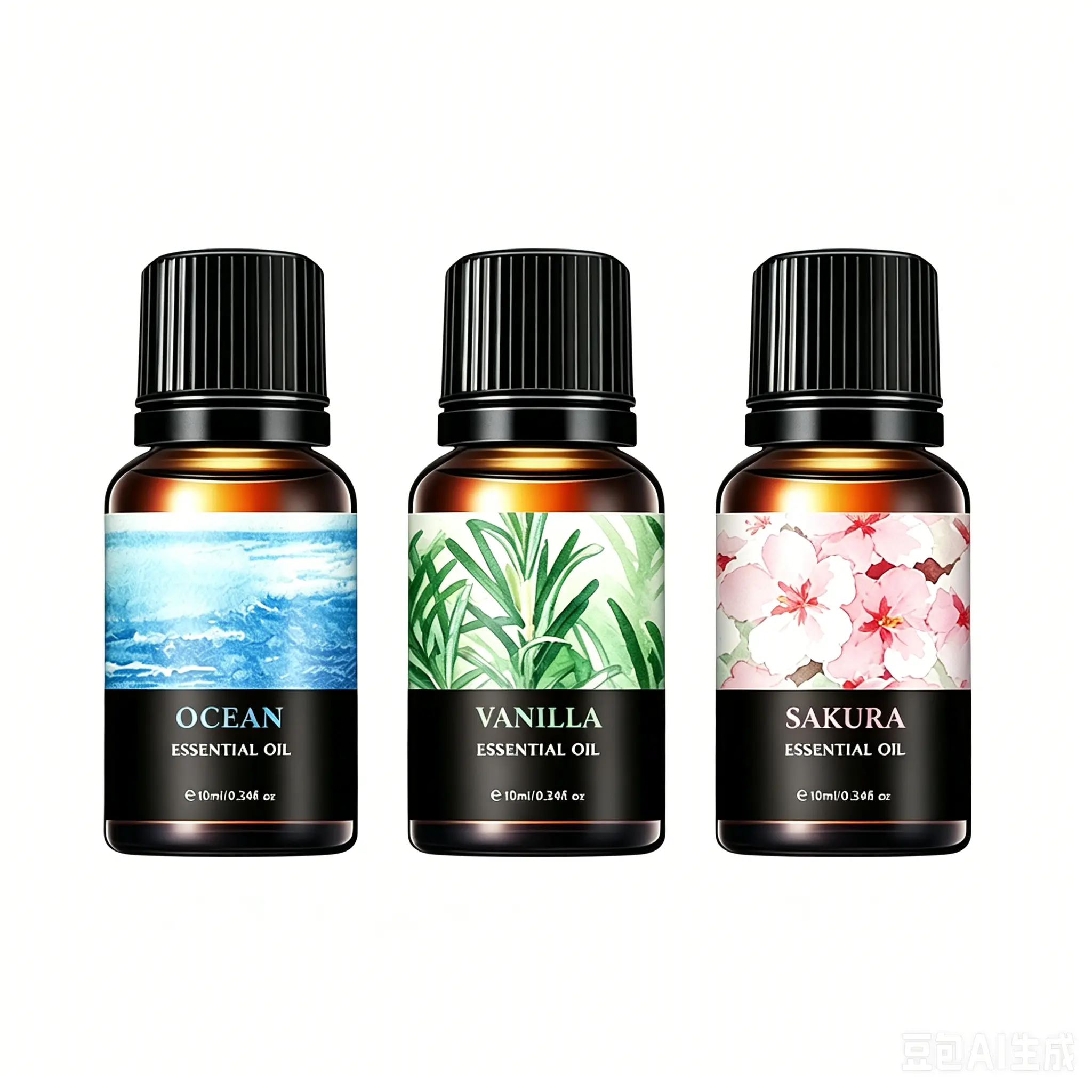 Diffuser Oil 10ml Three-bottle pack  Ideal for Ultrasonic and Waterless Diffusers Pleasant Fragrant
