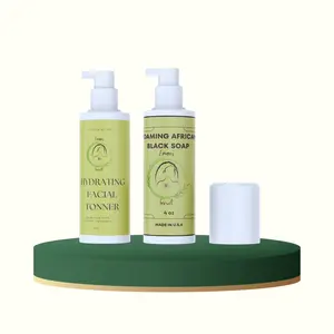 Eman's Secret African Black Soap and Hydrating Toner Cleanser for Facial Skincare Skin Repair Comfort