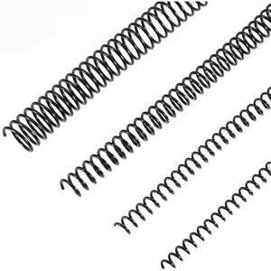 50 Pack Plastic Spiral Binding Coils 4:1 Pitch Multi Size Black Binding Kit 1/4 5/16 1/2 3/4 Inch