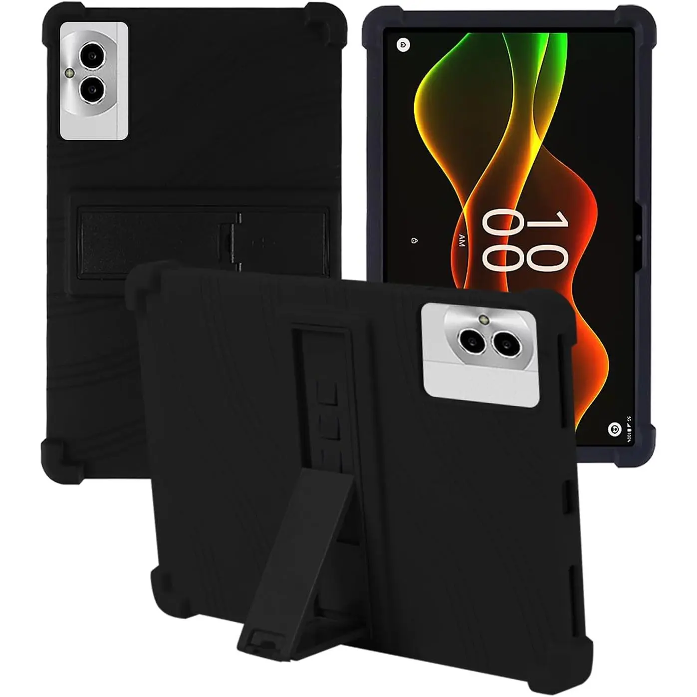 Soft Silicone & Polycarbonate Cover with Adjustable Kickstand for Boost Celero 5G TAB 2025 11-in Tablet - Shockproof, Unisex Kids-Friendly Casing, Tablet Accessories