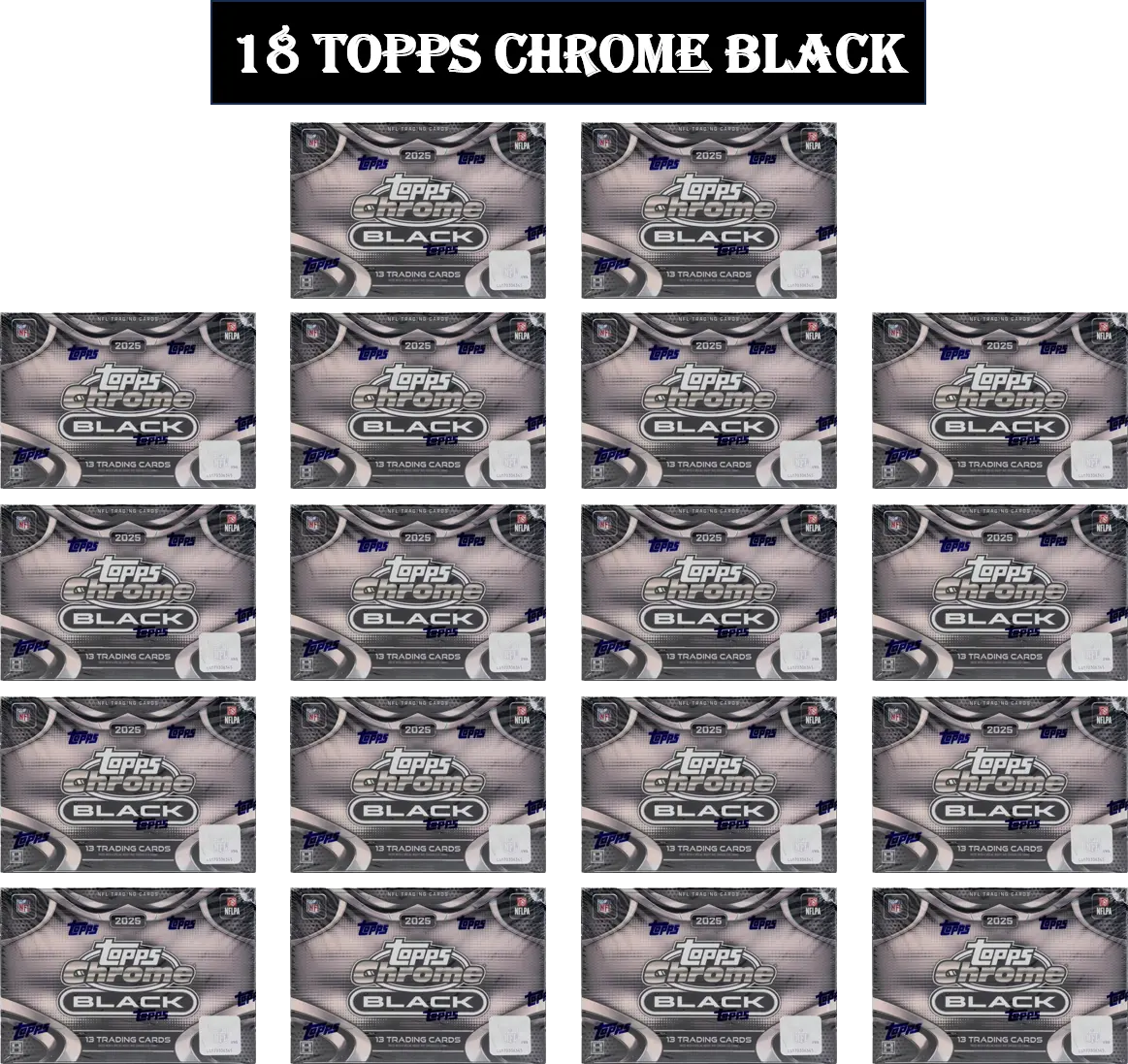 Break 2605 Random Team 2025 Topps Chrome Black 18 Hobby Boxes -  Ripped & Shipped