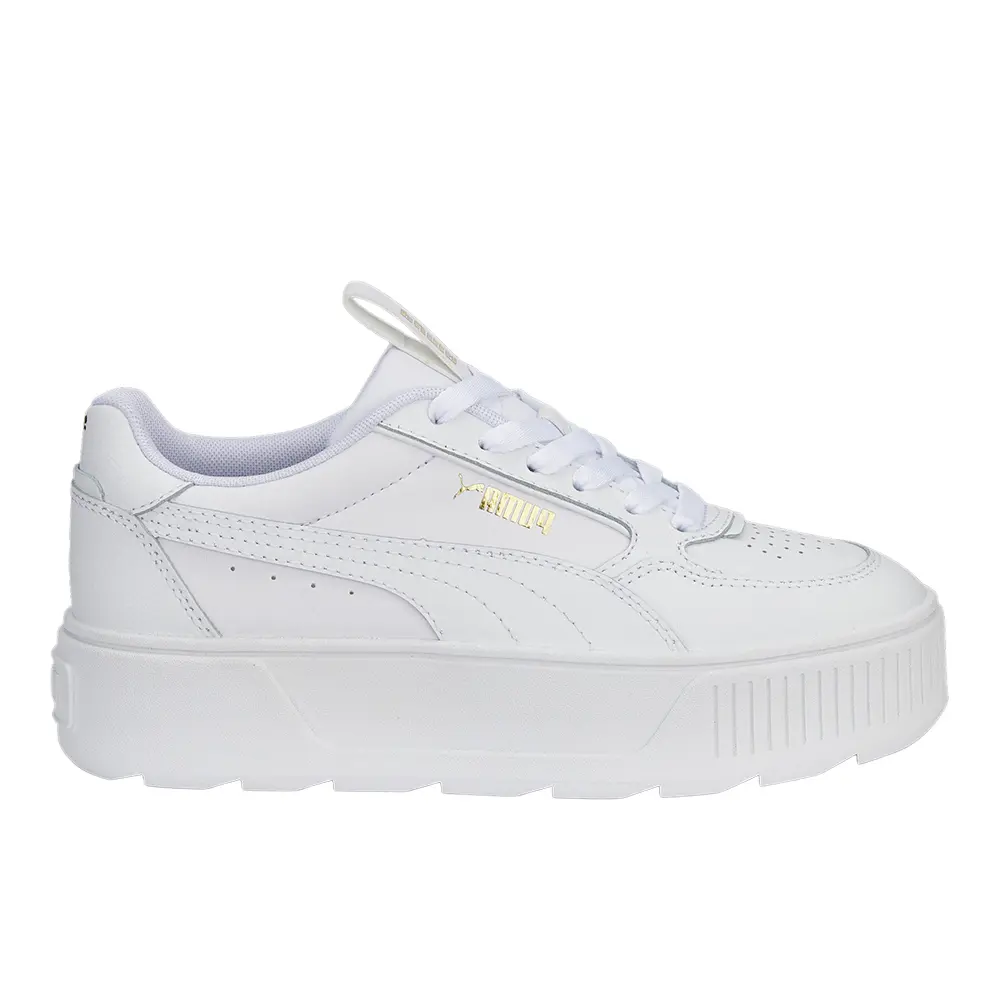 PUMA Womens Karmen Rebelle Cout Perforated Platform Sneakers Shoes Casual - White