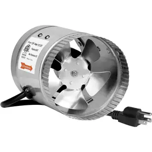 iPower 4 Inch 100 CFM Inline Duct Fan with Low Noise, Exhaust Booster for HVAC Ventilation in Grow Tent, Basements, Bathrooms and Kitchens, Grey
