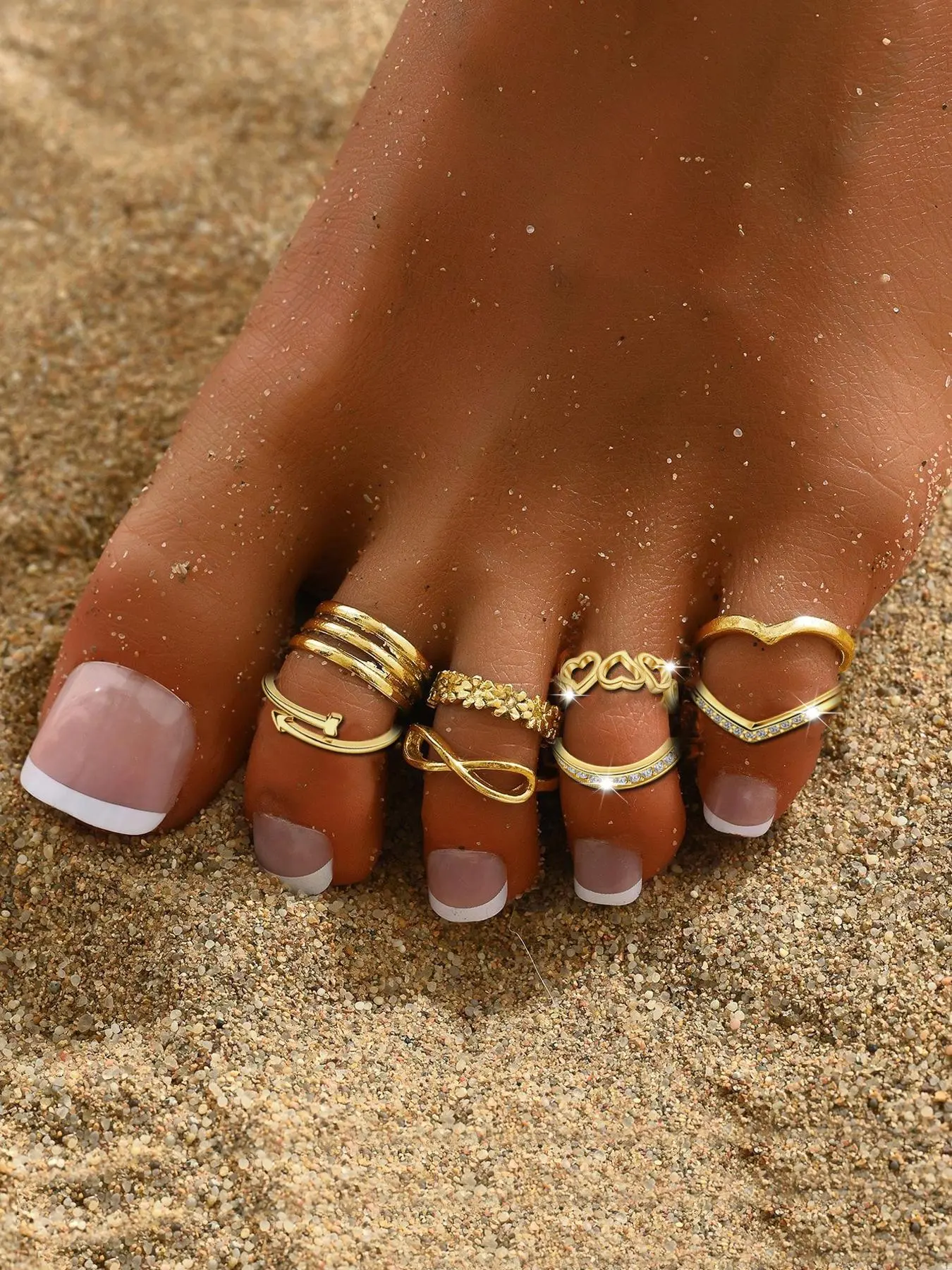 Adjustable Foot Ring, Fashionable Foot Ring for Women & Girls, Trendy All-match & Exquisite Body Jewelry, Non Tarnish Jewelry, Toe Rings for Birthday Gift