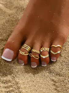 Adjustable Foot Ring, Fashionable Foot Ring for Women & Girls, Trendy All-match & Exquisite Body Jewelry, Toe Rings for Birthday Gift