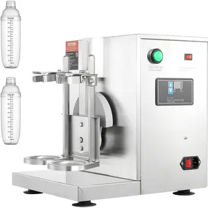 VEVOR Milk Tea Shaking Machine, Electric Double Frame Milk Tea Shaker, 0-180s Adjustable Milk Shake Mixer Machine with Double 1000 ML PC Cups for Bubble Tea, Boba Tea, Juice, Coffee, Milk, Wine