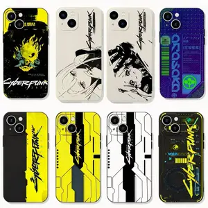 Edgerunner Cyberpunk 2077 Black White Phone Cases For iPhone 17 16 15 14 13 12 11 Promax Pro Air Plus Shockproof Cover Protection Gifts For Christmas Halloween Birthday