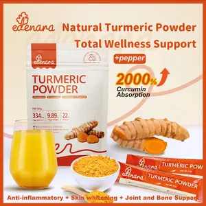 Edenara Turmeric Ginger Powder Pure Natural Add black with Pepper & Cinnamon,Ingredients For Health Benefits and Culinary Use
