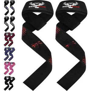 Lifting Straps for Weightlifting, Weight Lifting Straps Gym Power Workouts Lifting Wrist Straps Padded Cotton Men Women Support Lifters Deadlift Straps Hard Pull Exercise Straps