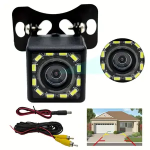 Rear view backup camera for cars, night vision clear parking camera, Rearview camera, car backup camera with 12 LED lights, clear night vision, safe reversing, easy installation