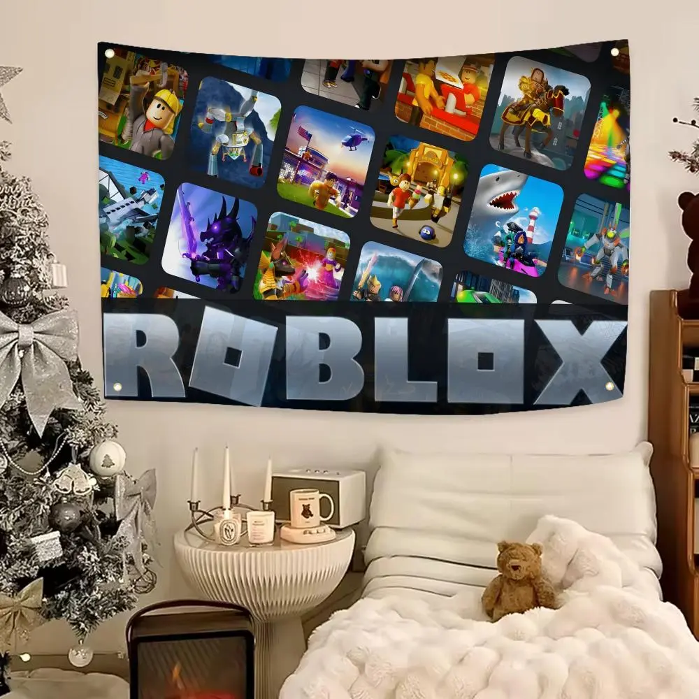 ROBLOX Flags Flag - Ultra Soft Skin-Friendly Machine Washable Fade Resistant Banner |   HD Print Lightweight Durable Outdoor Indoor Garden Flag Home Bedroom Decor