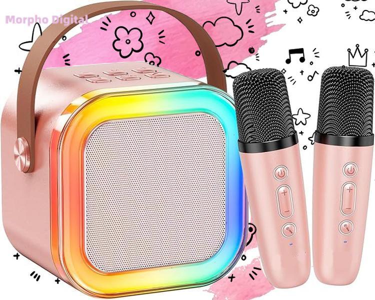 2025 gift ideaPortable Karaoke Machine with 2 Wireless Microphone Mini Portable Bluetooth Speaker with Wireless Microphone Gifts for Kids Age 4-12 Boys Girls Adults Party Outdoor Travel 2025 gift ideaPortable Karaoke Machine with 2 Wireless Microphone Mini Portable Bluetooth Speaker with Wireless Microphone Gifts for Kids Age 4-12 Boys Girls Adults Party Outdoor Travel