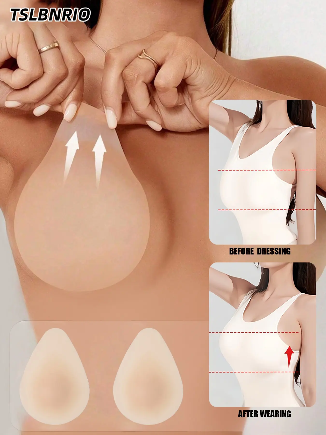 Women's Self-Adhesive Silicone Nipple Covers, Nippies Nipple Cover, Pasties Nipple Covers, Reusable, Soft, Breathable and Fitted Design, Perfect for Backless and Strapless Styles Bra, Underwear