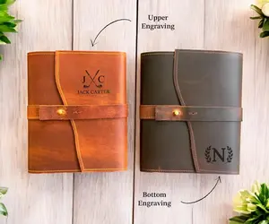 Refillable Leather Journal with Free Notebook and Pen, Christmas Gift, Travel Notebook, Corporate Gifts, Engraved Journal, Employee Gift