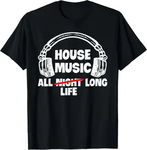 Men's Stylish Classic Soft Cotton Short-Sleeve T-Shirt - Prints, Graphics, for House Music EDM Techno DJ Electronic Dance Casual Sports (Sports & Outdoor Clothing)