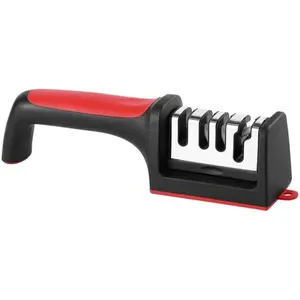 Professional 4-In-1 Kitchen Chef Knife Sharpener, Sharpening Tool for Straight & Serrated Knives, Repair and Hone Both Euro/asian Knives