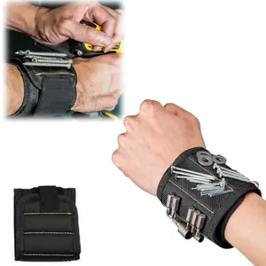 Magnetic wristband, lightweight premium tool clip, suitable for screws, nails, drill bits - secure grip for DIY projects, woodworking, home repairs - a gift for dads, husbands, craftsmen, woodworking accessories, functional design, flexible material