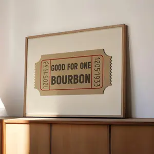 Vintage Bar Sign Home Bar Decor Gift for Bourbon Lover Speakeasy Man Cave Decor Gift Bar Cart Fathers Day Present |Frameless Poster