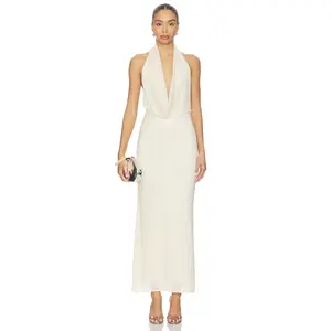 Bardot Nola Sequin Cowl Maxi Dress in Buttercup