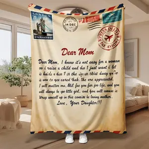 Fleece Throw Blanket Gift for Mom To My Mom from Daughter Soft Warm Cozy Microfiber Blanket 50x60 Inches for Valentines Day Christmas Birthday Mother's Day