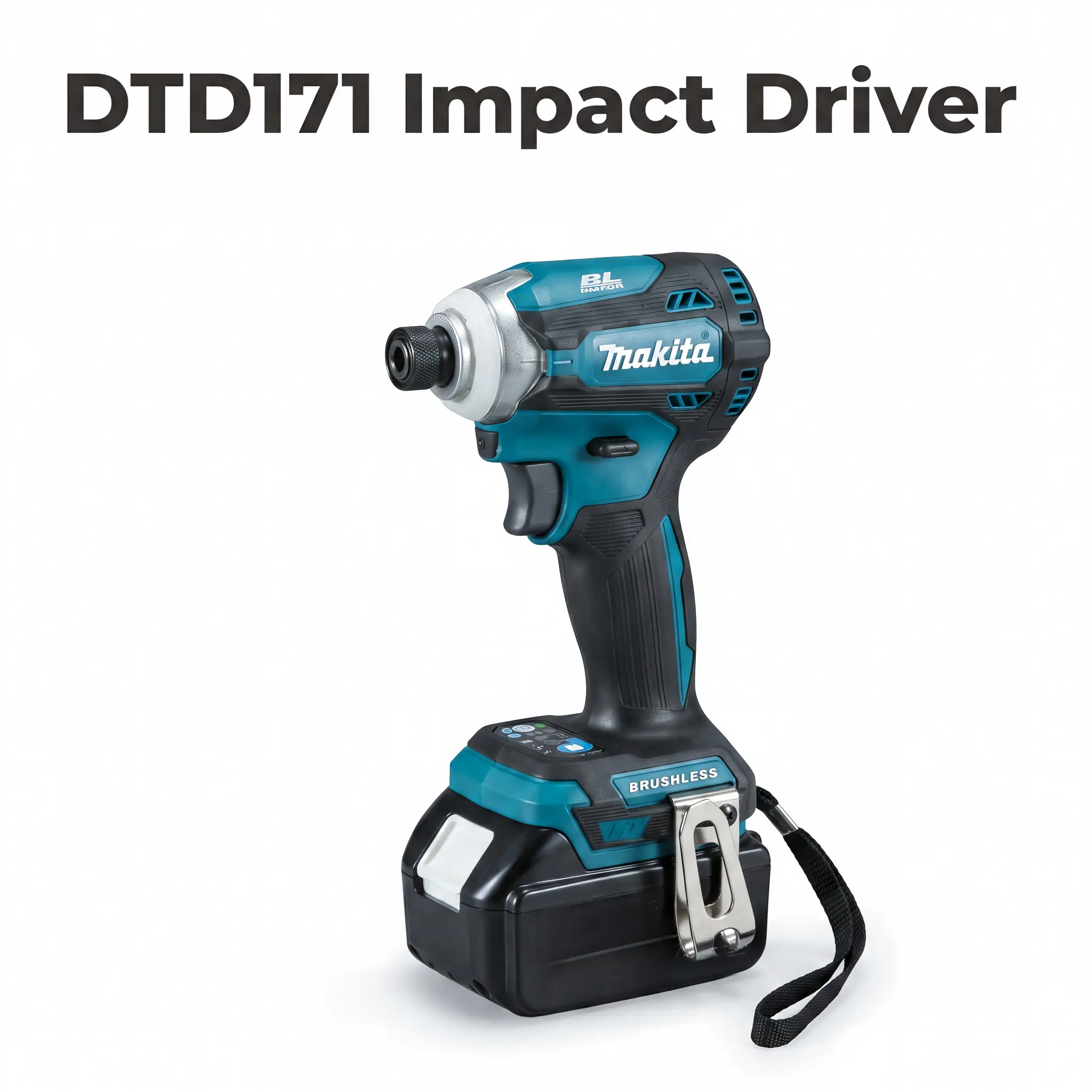 Makita DTD171 Impact Driver for Fastener Drive in Woodworking and Construction Cordless Level dcf900 impact wrench project concrete drilling dual voltage replacement battery high torque power tool lithium-ion brushless cordless impact portable open box