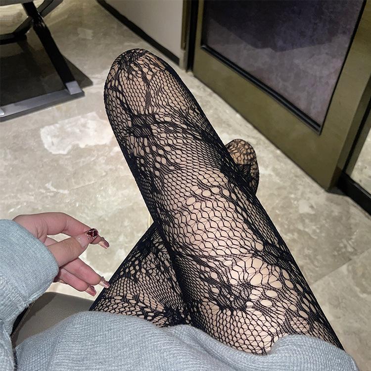 Gift for Valentine's Day ,Women's Floral Lace Fishnet Tights, Elegant Comfy Breathable Pantyhose for Daily Wear, All Season Outfits 2026, Ladies Socks for All Seasons
