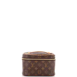 Pre-owned Louis Vuitton Canvas Coated Toiletry Bags Nice Vanity Case Monogram Canvas Mini by Rebag