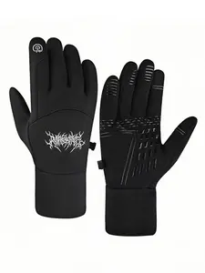 1pc with  40 ide refren logo winter gloves running gloves Touch Screen Touch Screen Compatible Winter Activities adult warm gloves Warm winter gifts Stylish