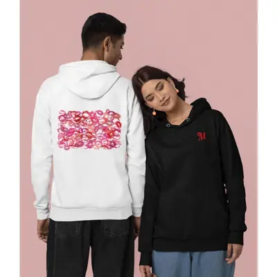 White Hoodie with Kisses TikTok Shop