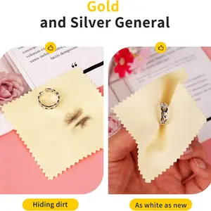 Jewelry Cleaning Cloth, Reusable Polishing Cloth, Antioxidant Polishing Function, Versatile Use, Ideal for Screens, Glasses, Jewelry, Rings, Necklaces, Silverware