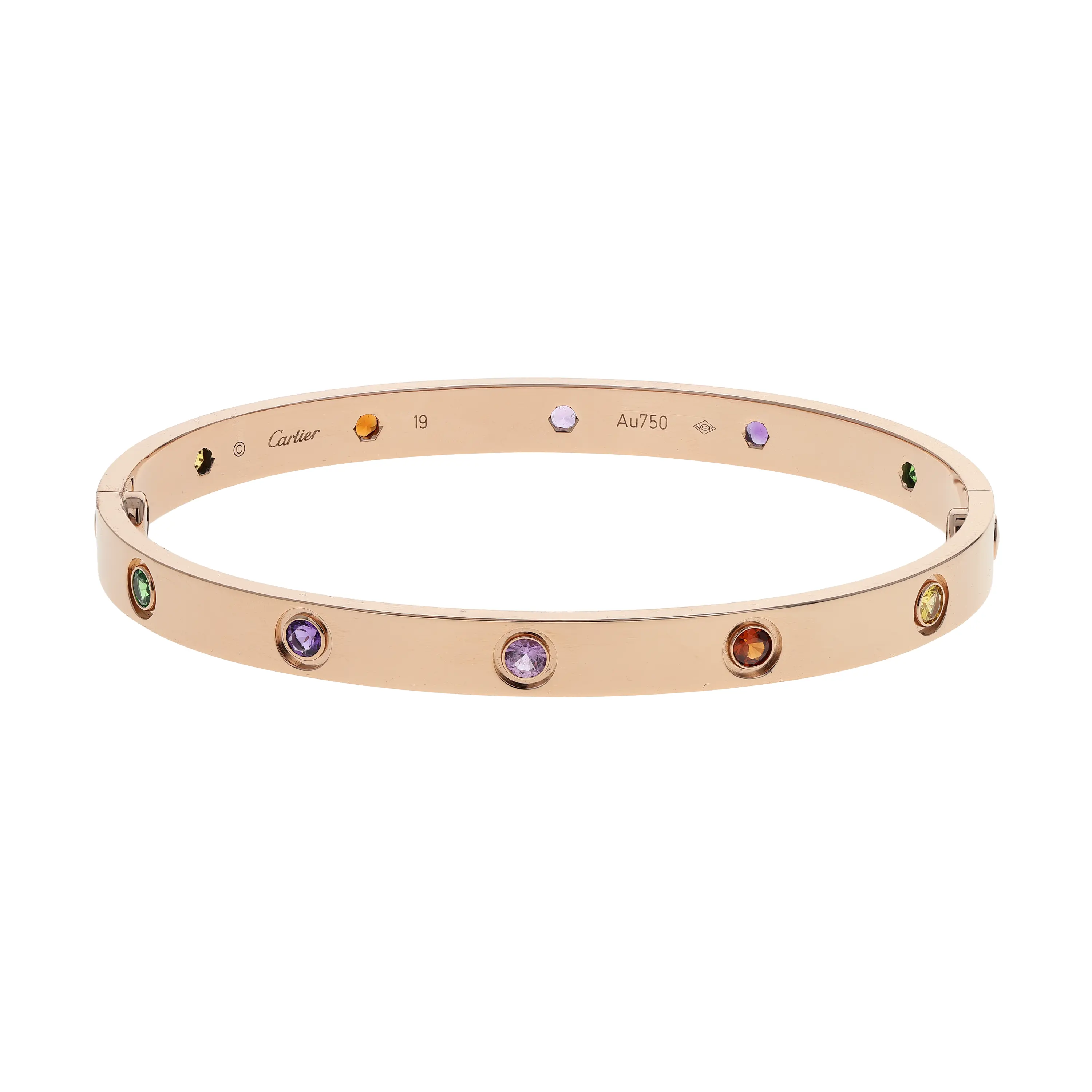Pre-owned Cartier Love Bangle Bracelet Size 19