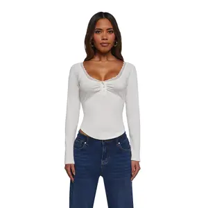 Text Me Long Sleeve Top - Ivory