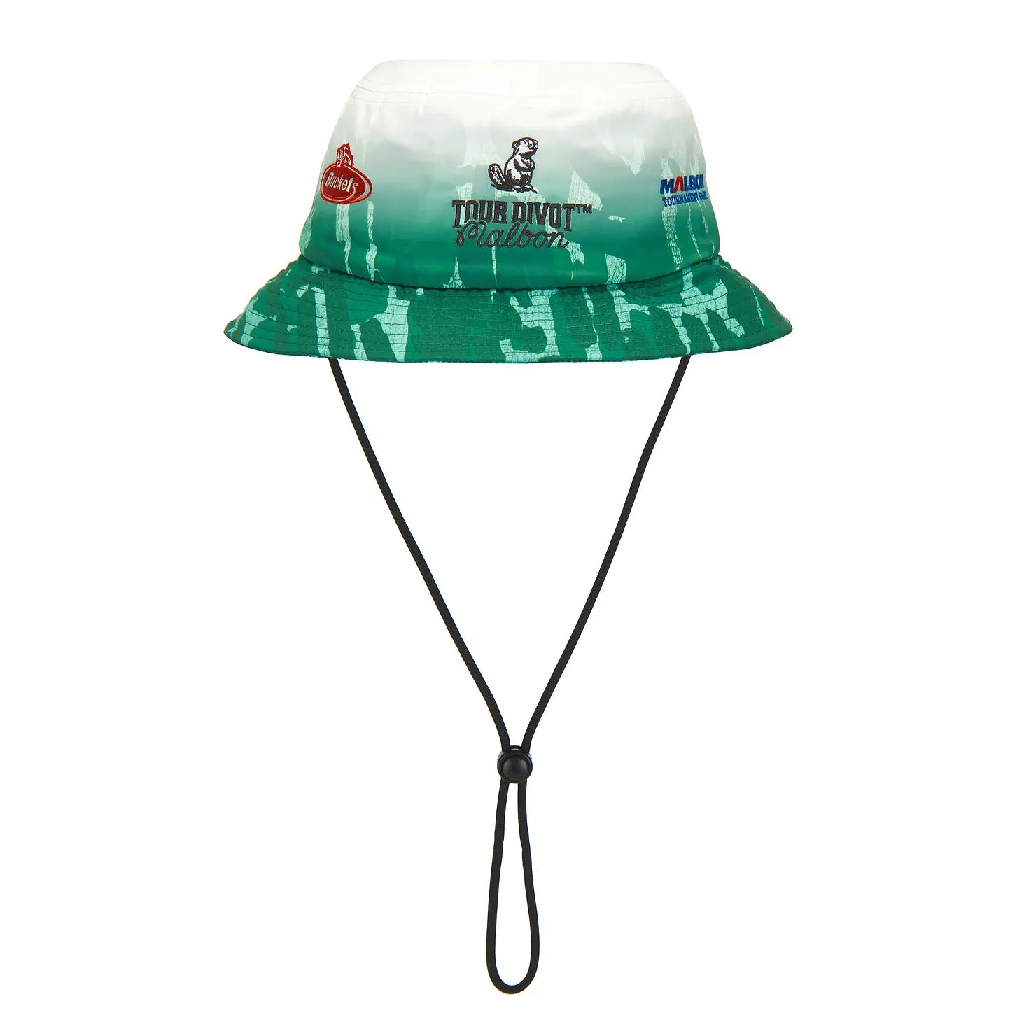 Malbon x Golf & Bass Club Sponsors Bucket Hat in Gradient Divot Camo Jungle