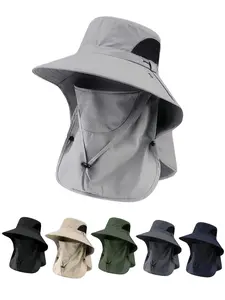 High-Quality Outdoor Sun Hat, UV Protection Fisherman Cap for Men, Summer Anti-UV Wide Brim Sun Hat, Suitable for Hiking, Climbing, Fishing