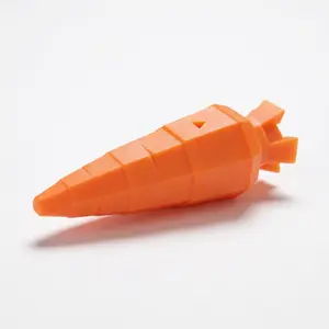 Carrot-Shaped Dog Chew Toy, TPR Rubber Durable Food Dispensing Toy for Aggressive Chewers, Interactive Teeth Cleaning & Molar Toy for Medium/Large Dogs
