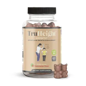 TruHeight Growth Gummy (Watermelon) Natural Growth & Development Supplement for Kids & Teens - Endorsed by Pediatricians - Vitamin D, K, Calcium & Ashwaganda, Bone Strength - Kids Vitamins, Ages 5+