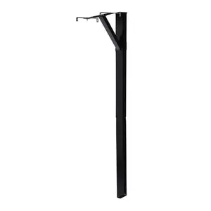 Gibraltar Mailboxes  59.9 in. Powder Coated Black Steel Mailbox Post