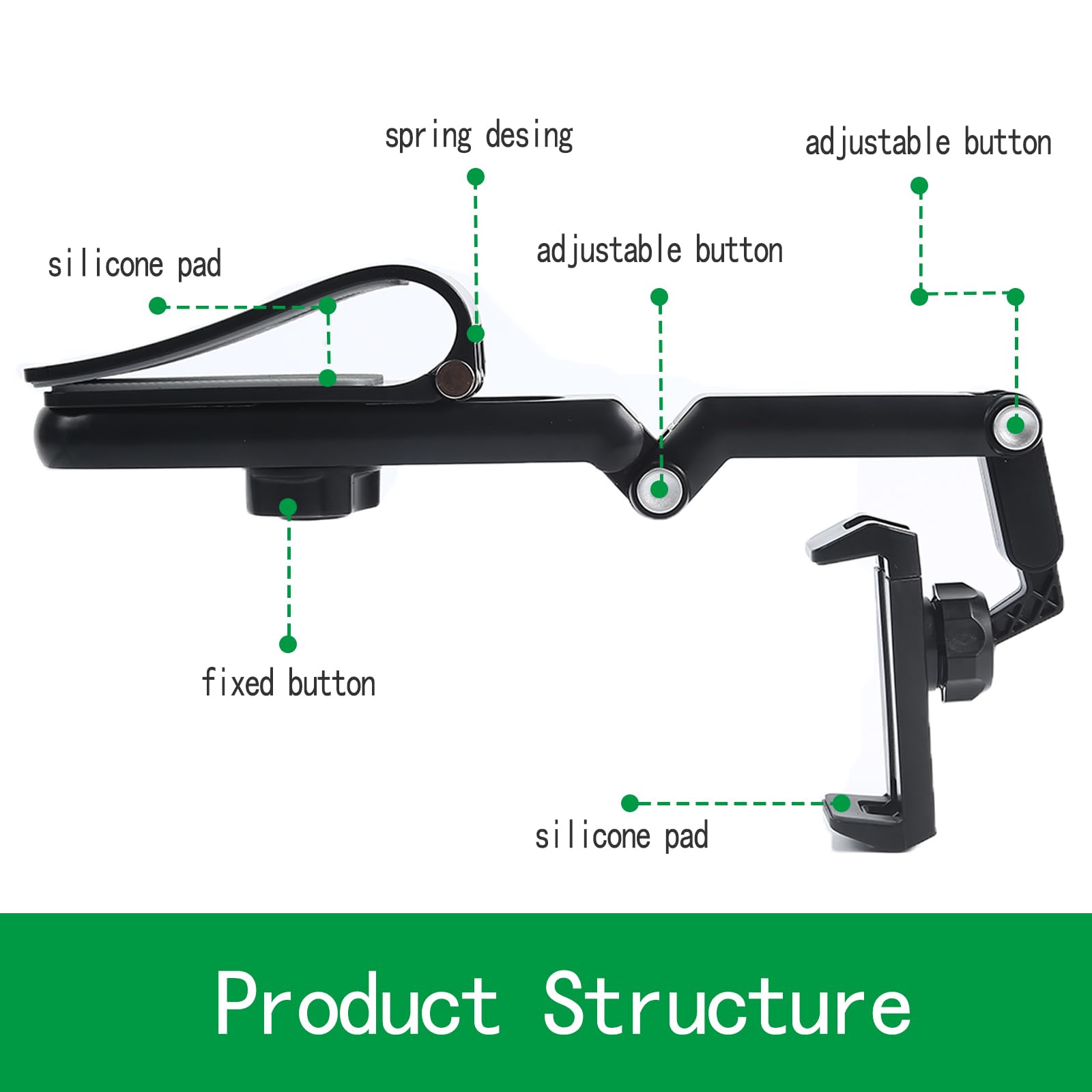 Sun Visor Phone Holder, Phone Holder for Car, 360 Rotatable and Adjustable, Compatible with Most of Smartphones, More Comfortable to Use Hands-Free.