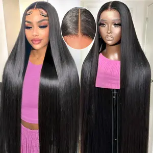 13x6 Lace Front Wigs Human Hair for Women 180 Density HD Transparent Straight Lace Front Wigs Lace Front Wig Human Hair Pre Plucked Glueless Lace Frontal Wigs Natural Black Color