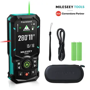 MILESEEY S50 Green-Beam Laser Distance Measure - 400ft Laser Measure, P2P, Side-Laser Alignment, Rechargeable, 2.4" IPS Backlit Display, Area/Volume Measurement, 8 Units, Indoor&Outdoor,Bluetooth app