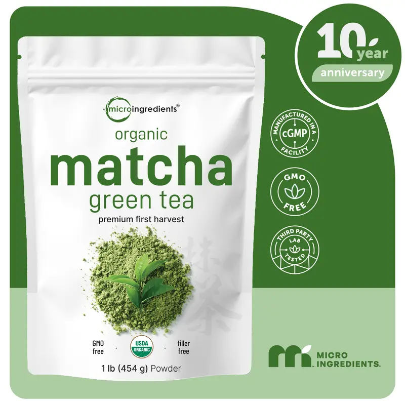 Micro Ingredients Organic Matcha Green Tea Powder 1 Pound