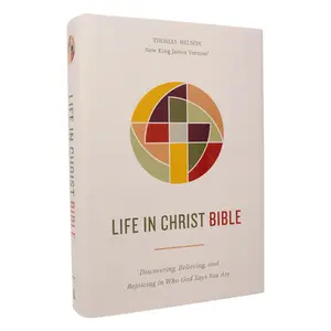 Life in Christ Bible: Discovering, Believing, and Rejoicing in Who God Says You Are  (NKJV, Hardcover, Red Letter, Comfort Print) by Thomas Nelson [Hardback Book]