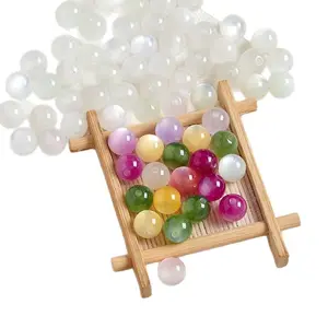 Magic UV Color Changing Beads, DIY Jewelry Kit with Transparent Cat Eye Beads, Glow in Different Lights, Create Unique Resin Bracelets, Diy Beading Accessories