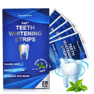 Teeth whitening Strip, 28 Sensitivity Free Whitening Strips, Peroxide Free, 14 Treatments for Teeth whitening, Professional and Safe Teeth whitening Strips Oral Daily, Menthol Mild Sensitive
