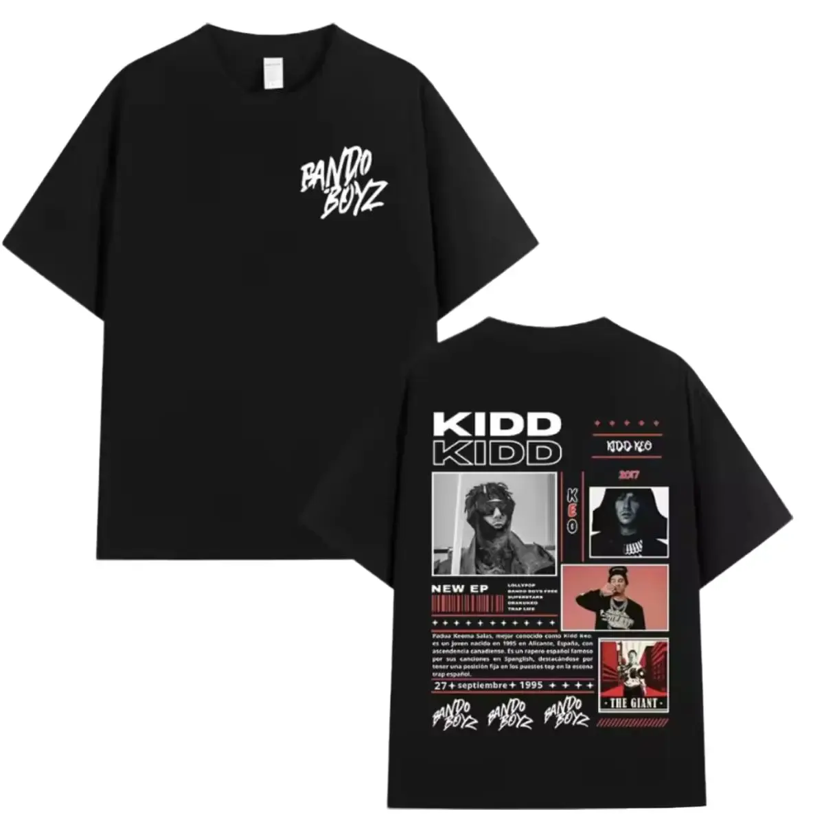 Kidd Shirt Keo Fando Boyz T-Shirt, Two-Sided Spanish Rap Graphic Tee, Hip-Hop Music Fan Gift