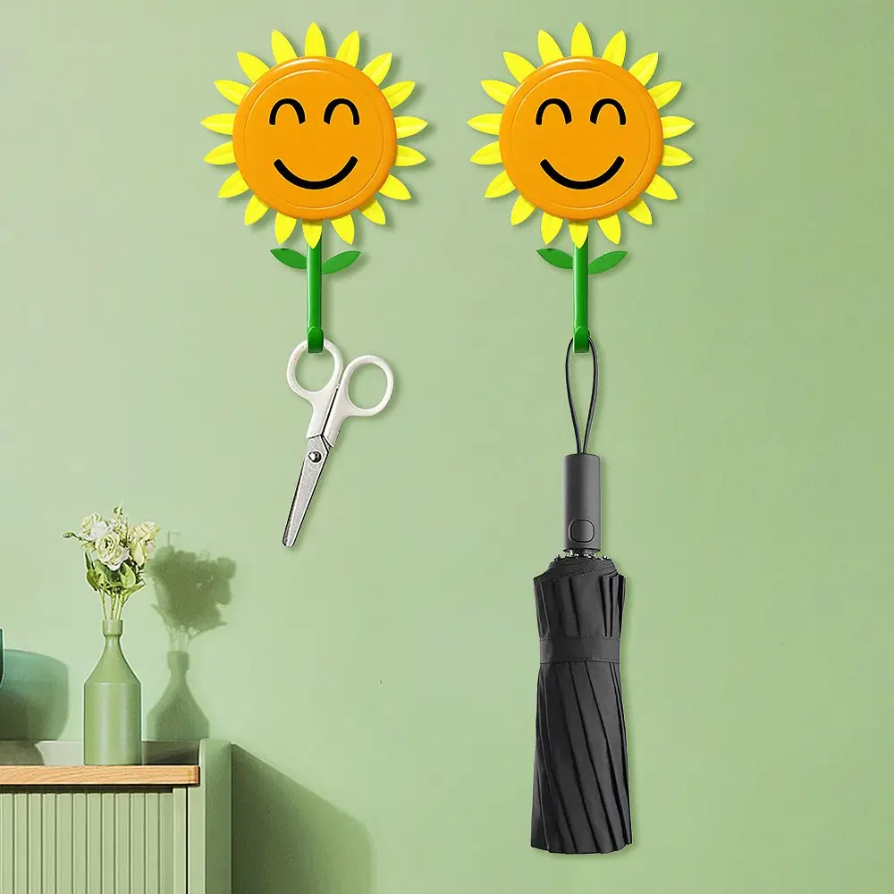Smiling Sunflower Wall Hook – Decorative Hook for Keys, Towels, Coats & Accessories, Perfect for Home and Kitchen Use