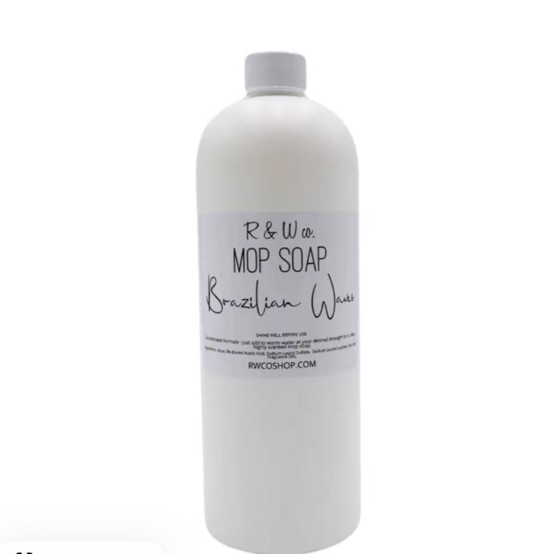 R&W Co. Brazilian Waves Mop Soap - Highly Scented Concentrated Formula 32oz/900g for Household Cleaning with Pistachio Salted Caramel Vanilla Fragrance