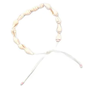 Pink Spiral Seashell Adjustable Wax Cord Bracelet